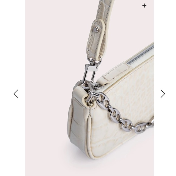 BY FAR mini rachel cream croco embossed leather bag - Picture 4 of 5